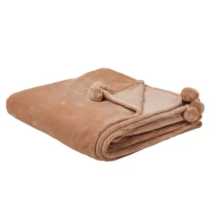 Blanket TERKE 200 x 220 cm Light Brown