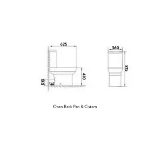 UK Home Living Avalon OFFER PRICE Spa bathroom suite with close coupled toilet, soft close seat and 500mm basin with full pedestal