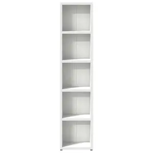 vidaXL CD Cabinets 2 pcs White 21x16x93.5 cm Engineered Wood