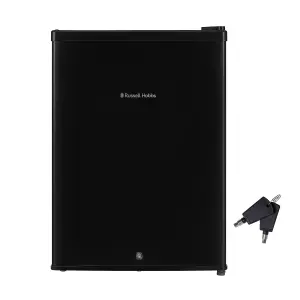 Russell Hobbs Mini Fridge Lockable 67L Black Table Top Ice Box RH67TTLF0E1B-LCK