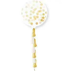 Spot on Gifts Tel Confetti Balloon Clear/Gold (One Size)