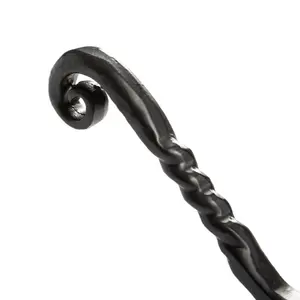 Hammer & Tongs - Twisted Scroll Hat & Coat Hook - W40mm x H125mm - Black