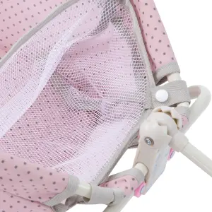 Teamson Kids Polka Dots Princess Baby Doll Wagon, Pink