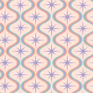 Bobbi Beck eco-friendly pink retro pastel wallpaper