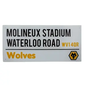 Wolverhampton Wanderers FC Molineux Stadium Crest Street Sign White (One Size)