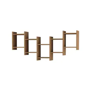 Dillow 10 Piece Floating Shelf Modern Wall-Mounted Storage and Display Oak