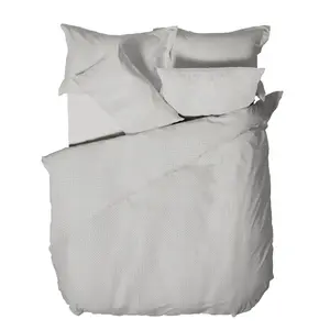 The Linen Yard Waffle Textured 100% Cotton Duvet Cover Set