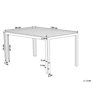 Garden Table Synthetic Material Grey COMO