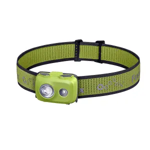 Fenix HL16 Green, Lightweight 3x AAA Battery Powered Head Torch - 450 lm - 104m Beam Range - Red light mode - IP66 Weatherproof