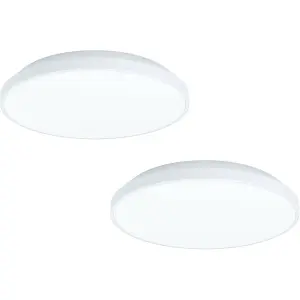 2 PACK Wall / Ceiling Light White Round Surface Moutned 240mm 16W LED