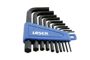 Laser Tools 0951 10pc Hex Key Set Imperial/AF 1/16" - 3/8"