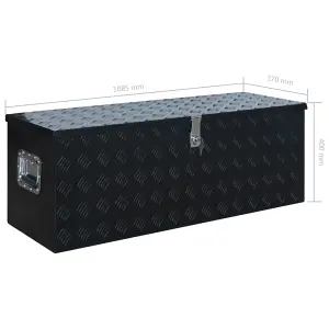 Berkfield Aluminium Box 1085x370x400 mm Black