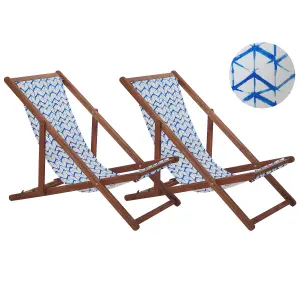 Sun Lounger Wood Dark Brown ANZIO