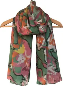 Large 'Abstract' Pure Silk Scarf