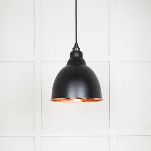 Hammered Copper Brindley Pendant in Elan Black