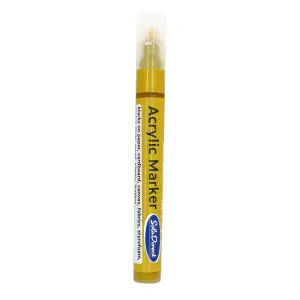 Acrylic Paint Marker Pen Permanent for Stone Leather Fabric Plastic (Gold)