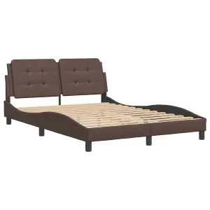 Berkfield Bed Frame without Mattress Brown 140x190 cm Faux Leather