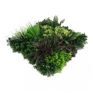 True Products Premium Artificial Green Plant Living Wall Panel 50cm x 50cm - Carnival B