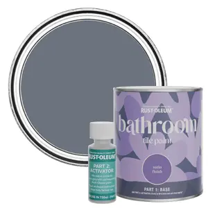 Rust-Oleum Marine Grey Satin Bathroom Tile Paint 750ml