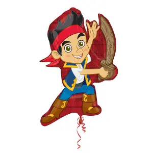 Jake And The Never Land Pirates Foil Balloon Red/Blue/Brown (One Size)