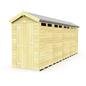 DIY Sheds 4x18 Apex Security Shed - Single Door