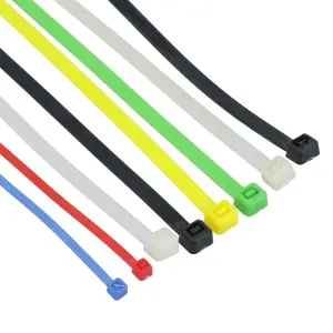 500pc Zip Cable Tie set of Various Sizes / Plastic Nylon Colours