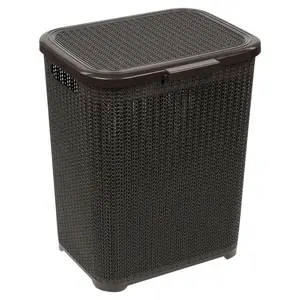 Plastic Laundry Basket Black