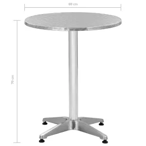 Berkfield Garden Table Silver 60x70 cm Aluminium