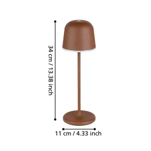 Eglo Mannera Steel Auburn & White Touch Dimmer Table Lamp