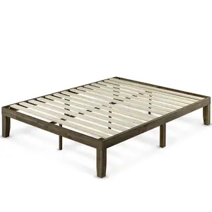 Burg Deluxe Solid Wood Bed Frame Walnut / Kingsize (5')