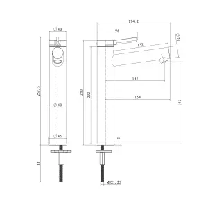 GoodHome Maza XL Chrome effect Round Basin Mixer Tap