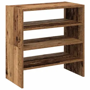 Berkfield Shoe Racks 2 pcs Stackable Old Wood 60x30x30.5 cm