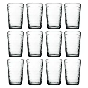 URBNLIVING 10cm Height Modern Clear Drinking Glass Set of 12