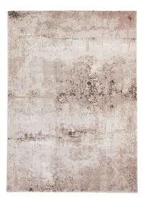 Beige/Silver Abstract Rug, Easy to Clean Rug with 1cm Thickness, Modern Rug for Bedroom, & Dining Room-120cm X 170cm