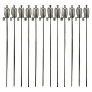 Harbour Housewares - Metal Garden Torches - Barrel - Pack of 12