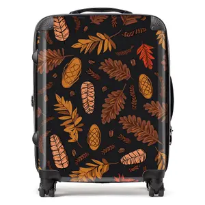 Autumn Leaves And Pinecones Suitcase - Large