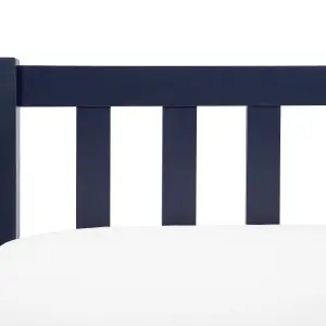 Wooden EU Double Size Bed Navy Blue FLORAC