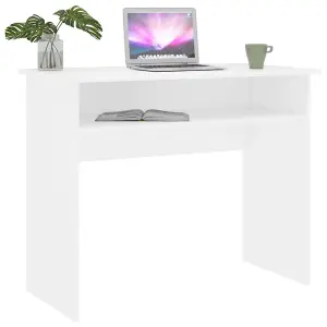 Berkfield Desk White 90x50x74 cm Engineered Wood