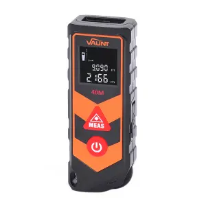 Vaunt V1501005 40m Red Beam Laser Distance Measure & Curve Measure with Scroller