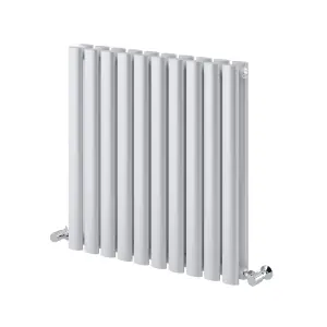 Kensington White Double Horizontal Radiator - 600x590mm