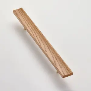 Solid Oak & Brass Handle - Swinford 320mm Light Oak