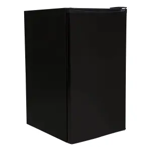 SIA LFIBL Mini Black Free Standing Under Counter Fridge With 3 Star Ice Box