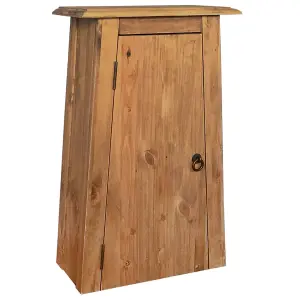 Berkfield Bathroom Wall Cabinet Solid Recycled Pinewood 42x23x70 cm