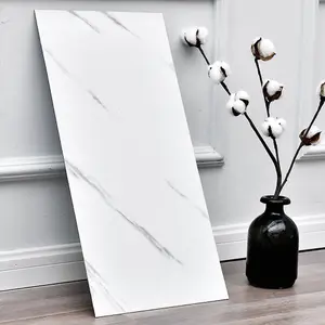 10PCS Marble Tile Stickers for Kitchen Bathroom Backsplash PVC Waterproof Oil Proof DIY Self Adhesive 60x30cm(White)