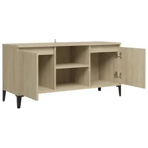 Berkfield TV Cabinet with Metal Legs Sonoma Oak 103.5x35x50 cm