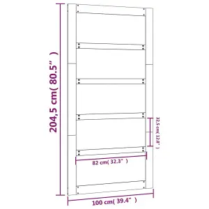 Berkfield Barn Door 100x1.8x204.5 cm Solid Wood Pine