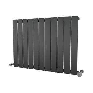 Ximax Vertirad HW600820A Anthracite Gas Horizontal Designer panel 1932BTU Radiator, (W)820mm x (H)600mm