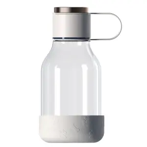 Tritan Water Bottle with Dog Bowl White 1.5 Litre