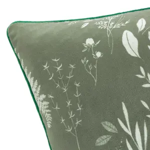 furn. Fearne Printed Velvet Feather Rich Cushion