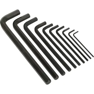 10-Piece Extra-Long Hex Key Set for Precision Work - Sizes 3mm to 17mm & Lengths 130mm to 335mm